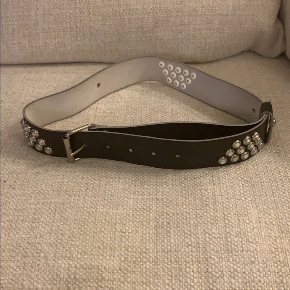 Order black studded belt